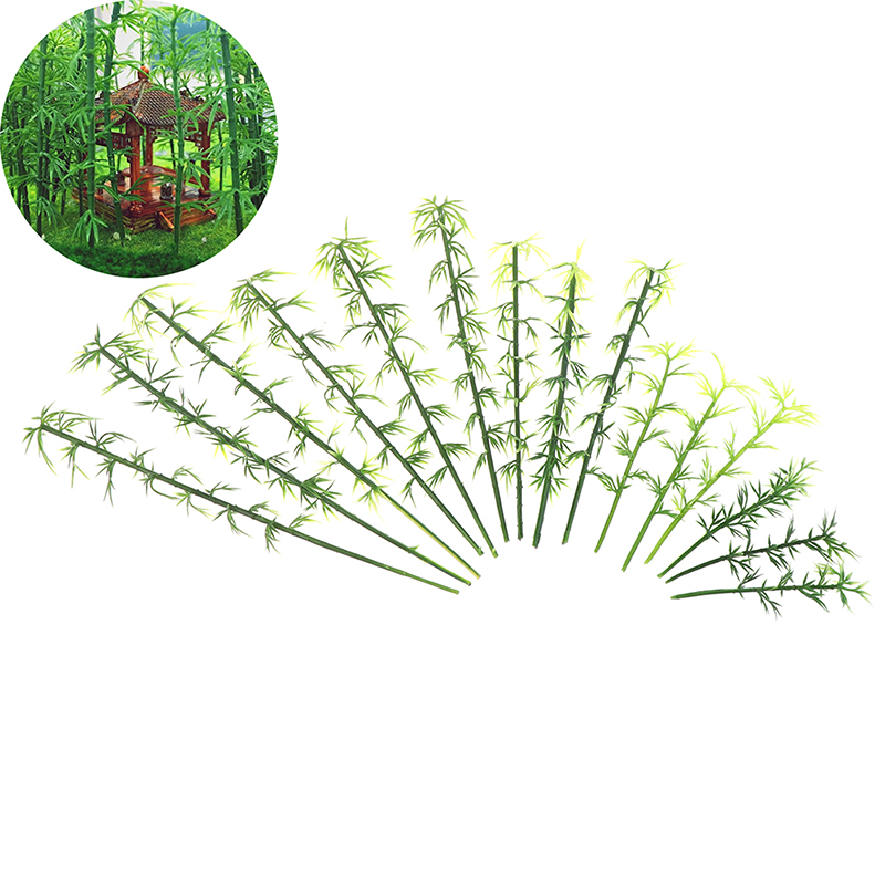 Desktop Organizer Bamboo - 20 Stücke Kunststoff Miniatur Modell Baum