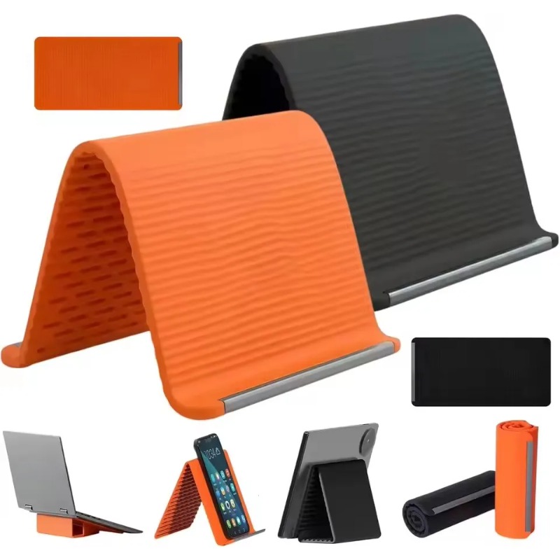Home Office Setup - Flexibler, faltbarer Silikon-Handyhalter, tragbarer, verstellbarer Multi-Winkel-Desktop-Ständer