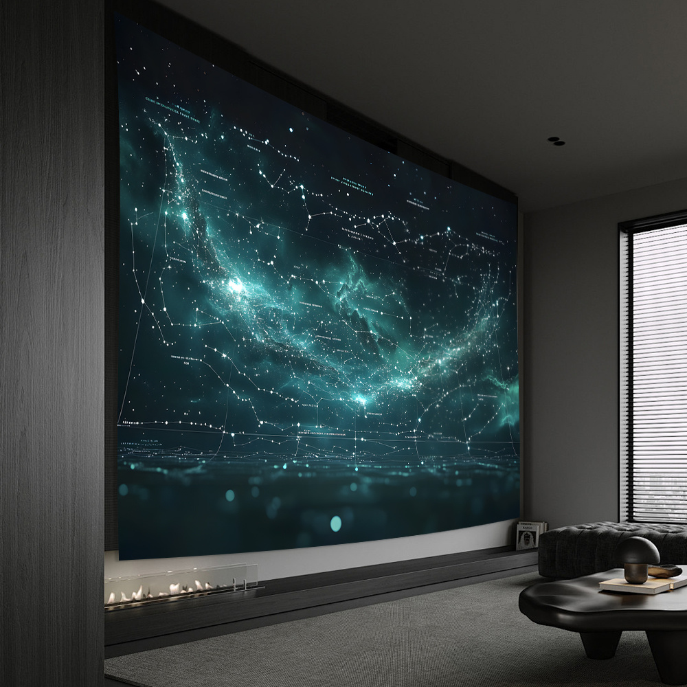 Home Office Backdrop - Sternennacht-Hintergrundtuch – perfekt für Wohnzimmer, Schlafzimmer,