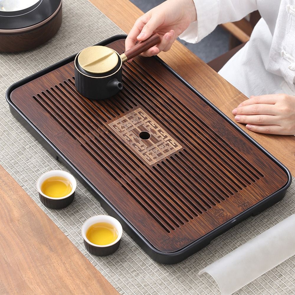Desktop Organizer Bamboo - Neues Bambus-Teetablett 43,5 x 26,5 cm