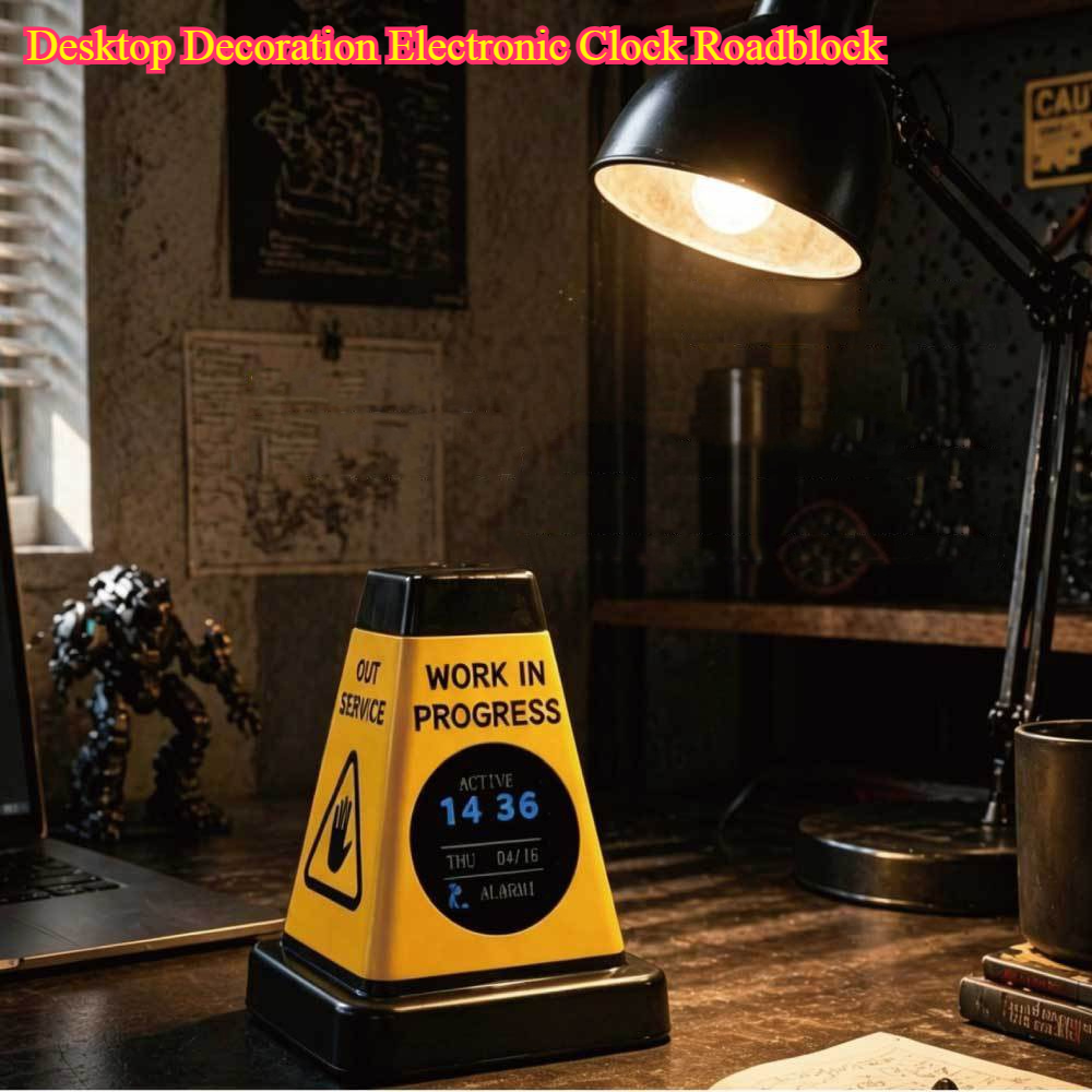 Led Desk Clock - Elektronische Tischuhr mit Straßensperren-Warnung - Spezielles