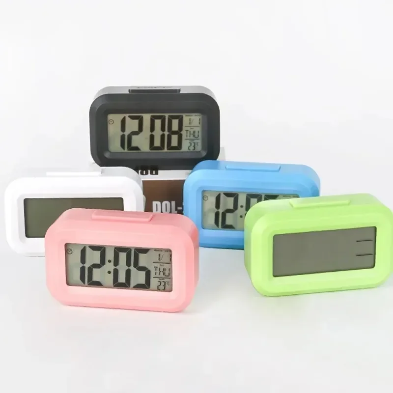 Led Desk Clock - LED-Digitalwecker mit Hintergrundbeleuchtung, Datumsanzeige, Kalender, Multifunktions-Elektronik,