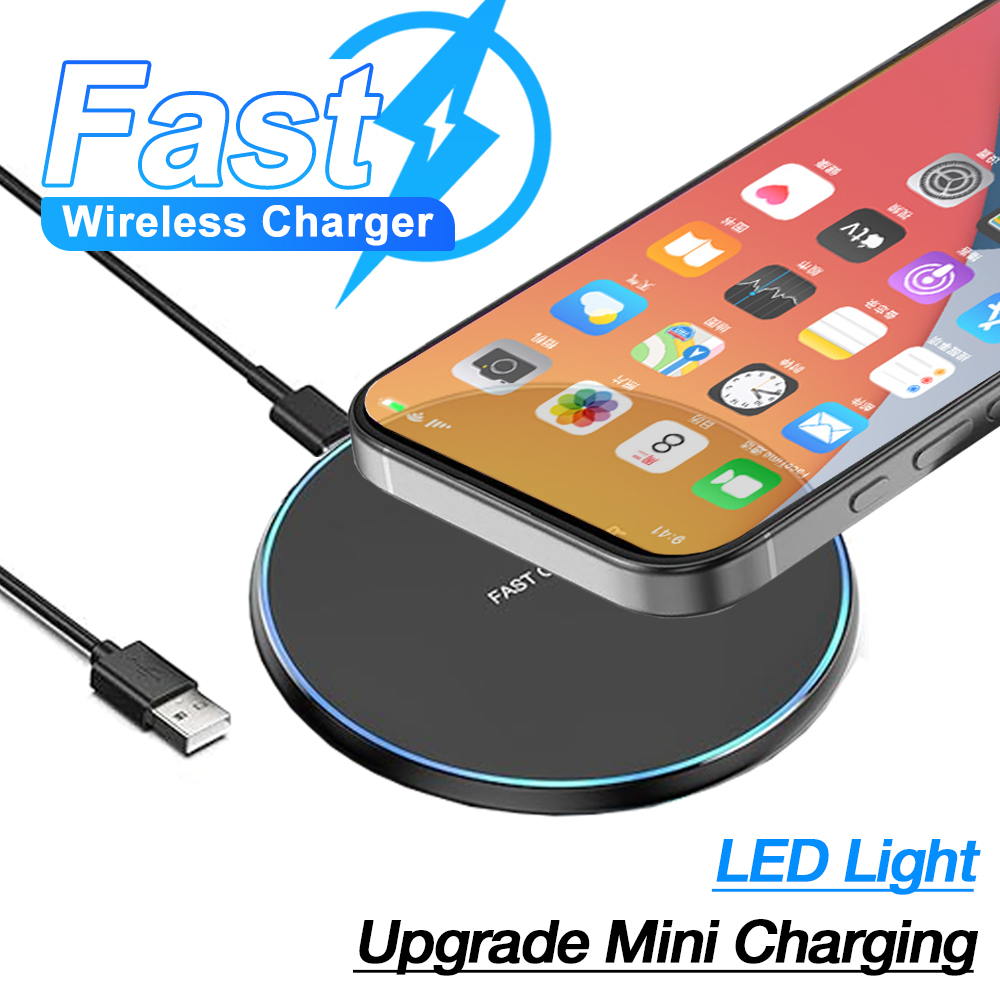Desk Charging Station - Desktop Mini Kabelloses Ladegerät mit LED-Licht
