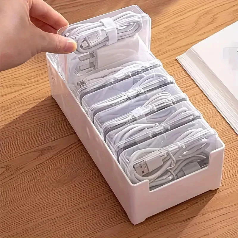 Cable Management Box - Kabelorganisator-Box, Kabelaufbewahrungsbox, Desktop-Kabelmanagement-Tool für Ladegeräte, Apple