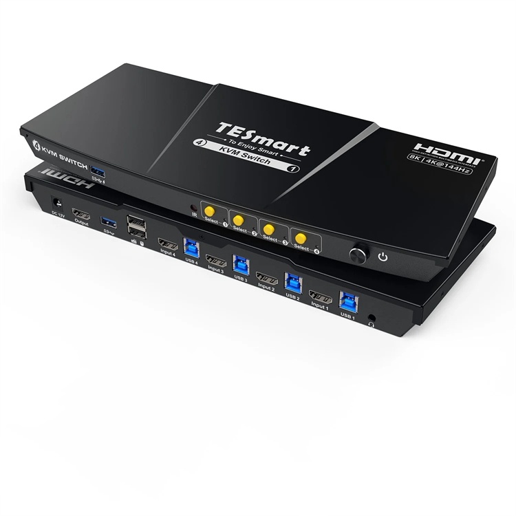 Home Office Kvm Switch - TESmart 4-Port HDMI KVM-Switch 4-Port USB