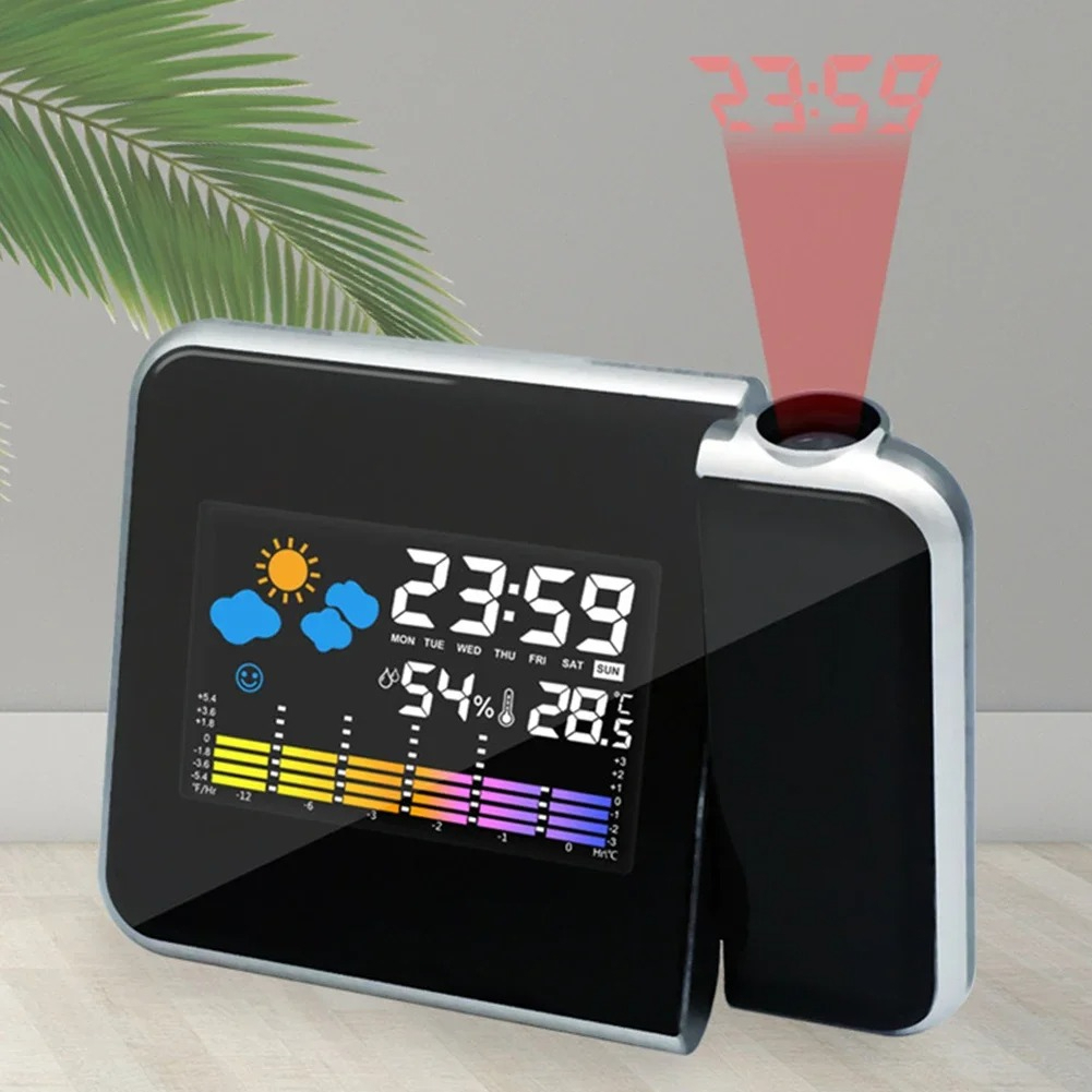 LED Rotierender Projektions-We – Led Desk Clock Bewertung und Preis