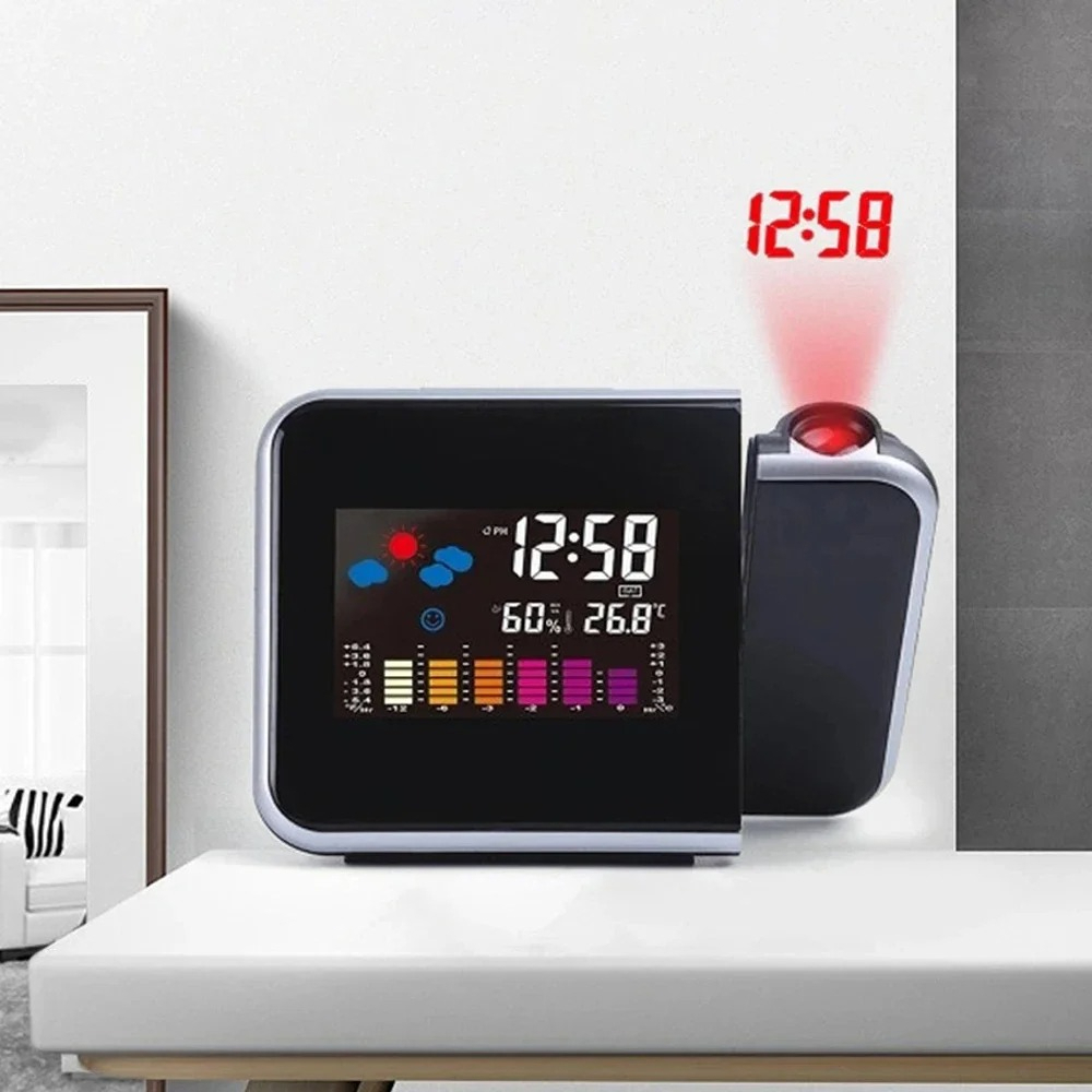 LED Rotierender Projektions-We – Led Desk Clock Bewertung und Preis