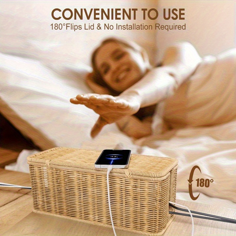 Handgefertigte Rattan-Kabelman – Cable Management Box Bewertung und Preis