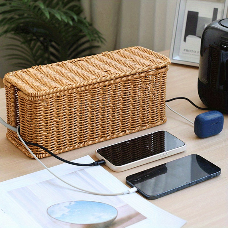 Handgefertigte Rattan-Kabelman – Cable Management Box Bewertung und Preis