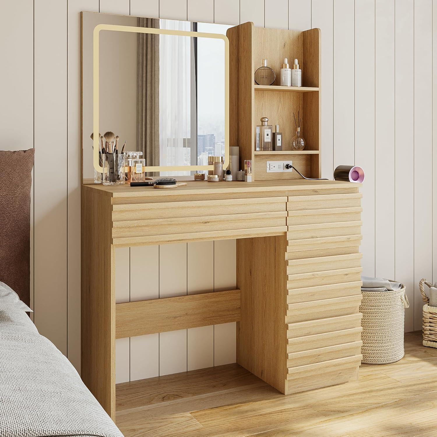 Schlafzimmer-Schminktisch-Set  – Desk Charging Station Bewertung und Preis