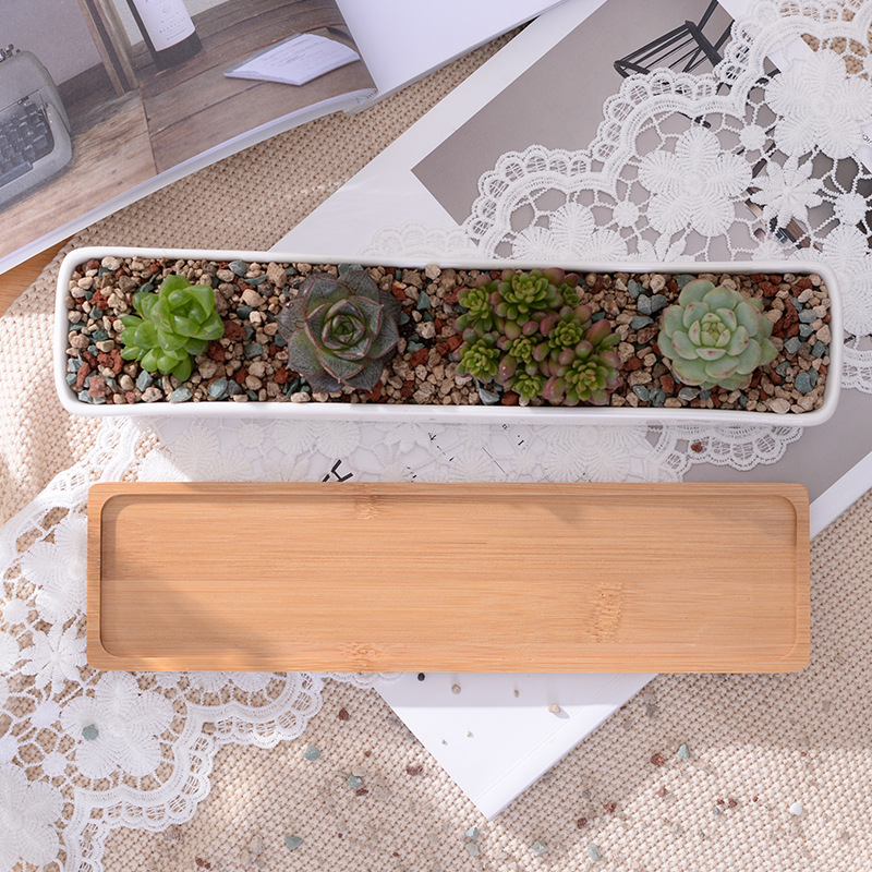 Langer rechteckiger, weißer Su – Desktop Organizer Bamboo Bewertung und Preis