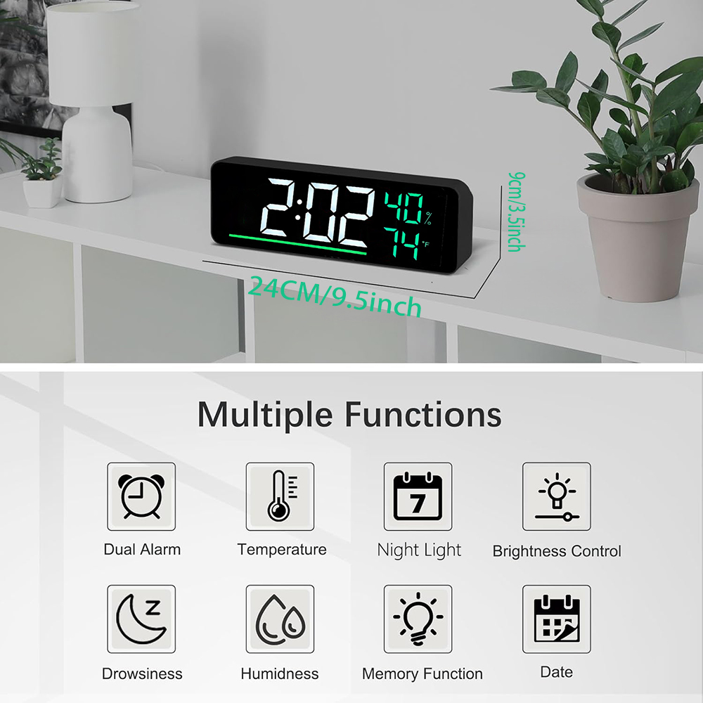 LED-Digital-Wanduhr mit Temper – Led Desk Clock Bewertung und Preis