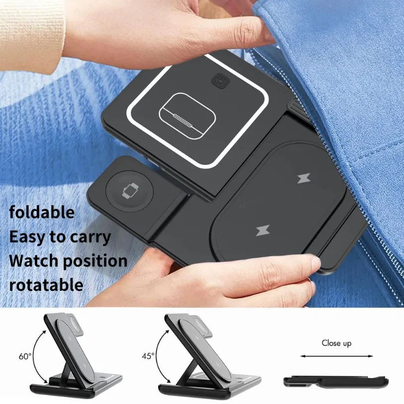 3-in-1 faltbarer kabelloser La – Desk Charging Station Bewertung und Preis