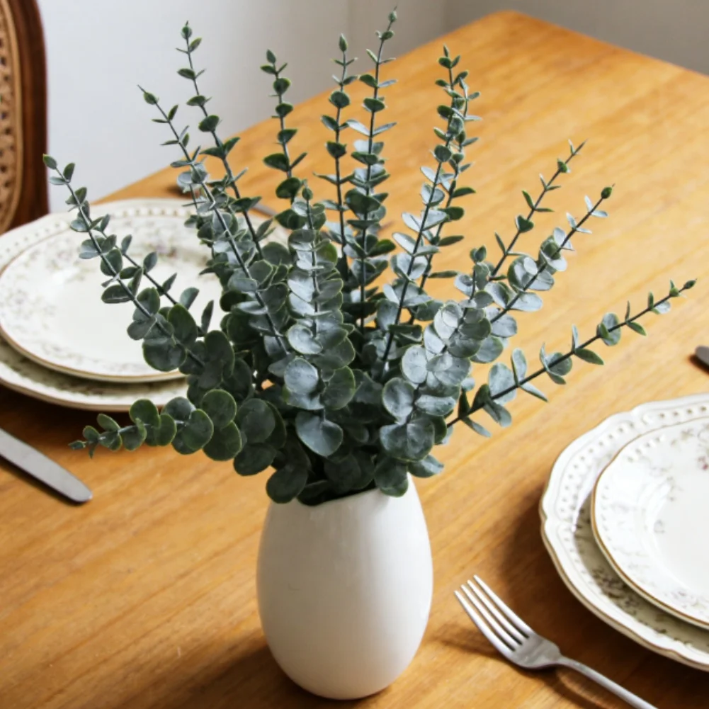 Künstlicher Eukalyptus-Blumens – Home Office Backdrop Bewertung und Preis