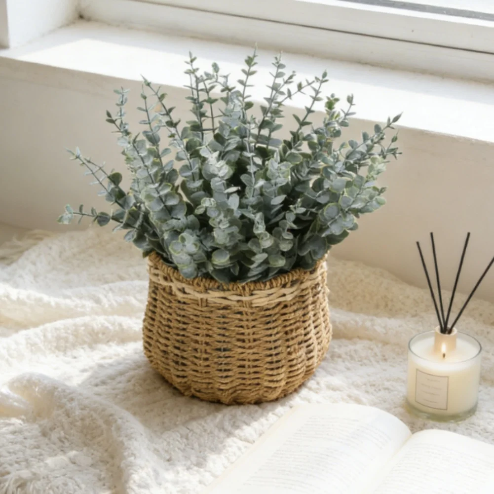 Künstlicher Eukalyptus-Blumens – Home Office Backdrop Bewertung und Preis