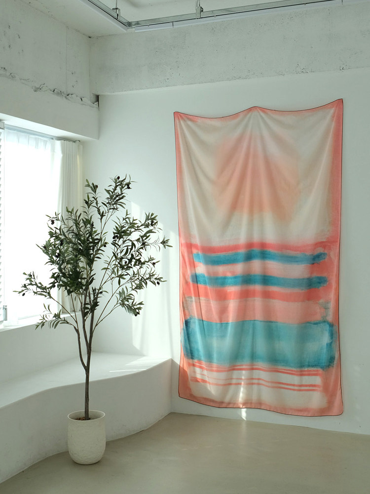 Chiffon Rosa Meeresmuster Tran – Home Office Backdrop Bewertung und Preis