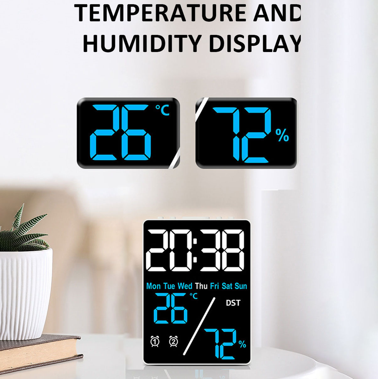 Multifunktionaler digitaler We – Led Desk Clock Bewertung und Preis