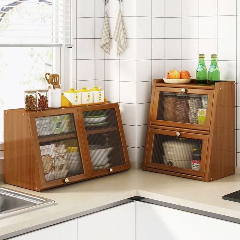 Bambus Küche Lagerschrank mit  – Desktop Organizer Bamboo Bewertung und Preis
